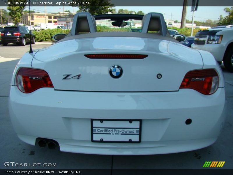 Alpine White / Beige 2008 BMW Z4 3.0i Roadster