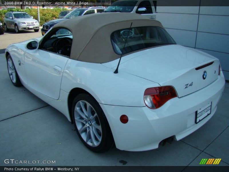 Alpine White / Beige 2008 BMW Z4 3.0i Roadster