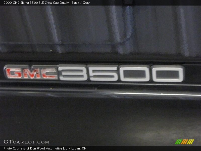 Black / Gray 2000 GMC Sierra 3500 SLE Crew Cab Dually