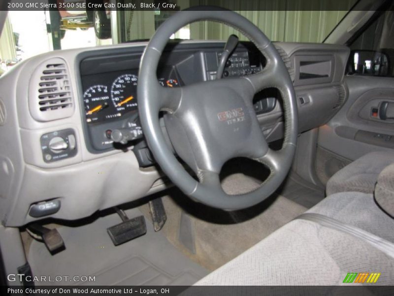 Black / Gray 2000 GMC Sierra 3500 SLE Crew Cab Dually