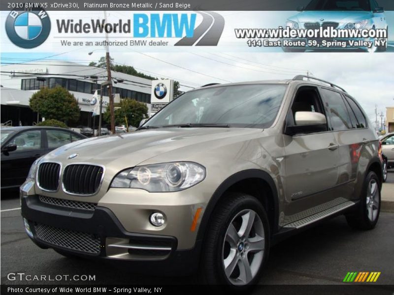 Platinum Bronze Metallic / Sand Beige 2010 BMW X5 xDrive30i