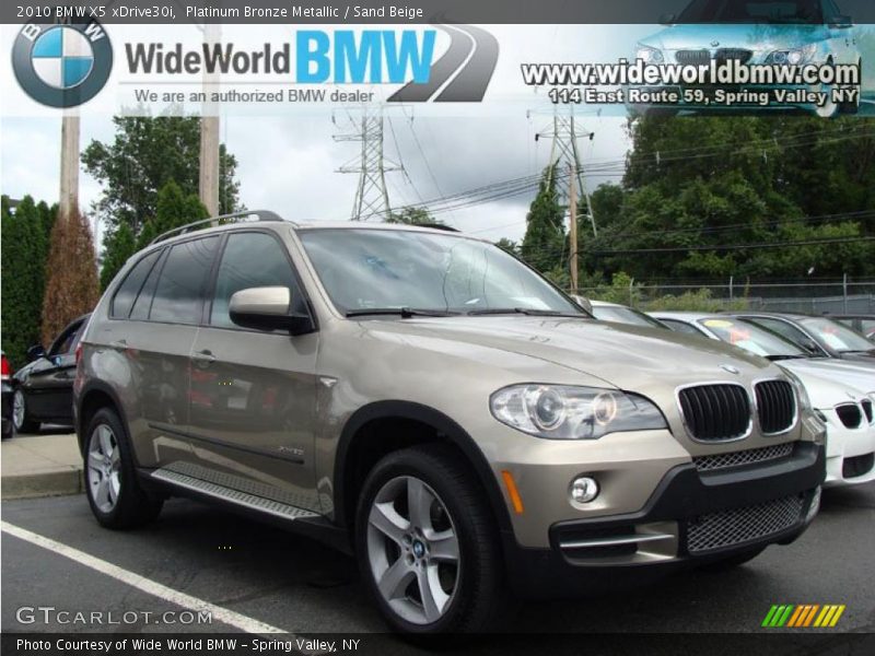 Platinum Bronze Metallic / Sand Beige 2010 BMW X5 xDrive30i