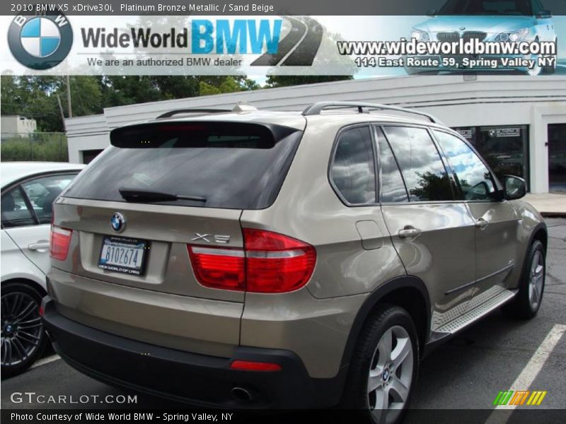 Platinum Bronze Metallic / Sand Beige 2010 BMW X5 xDrive30i