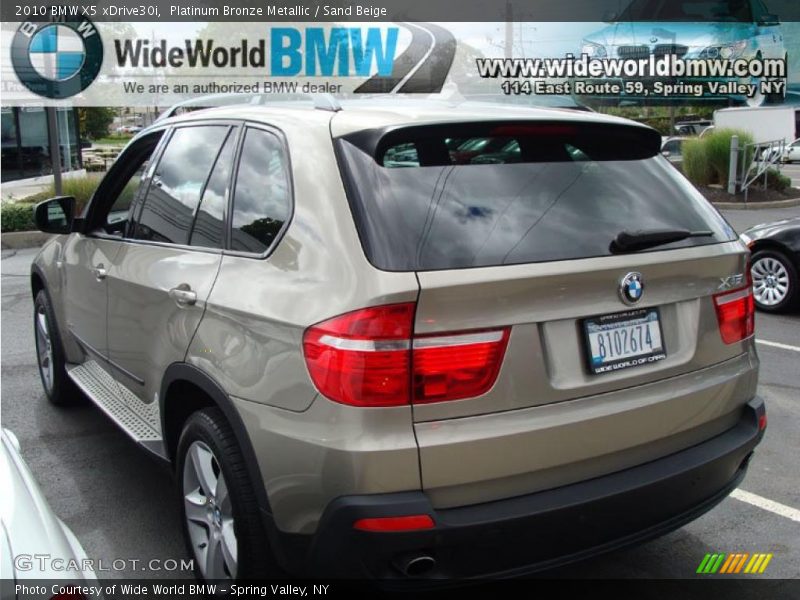 Platinum Bronze Metallic / Sand Beige 2010 BMW X5 xDrive30i