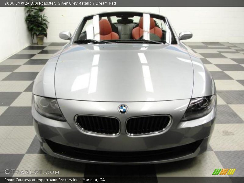 Silver Grey Metallic / Dream Red 2006 BMW Z4 3.0i Roadster
