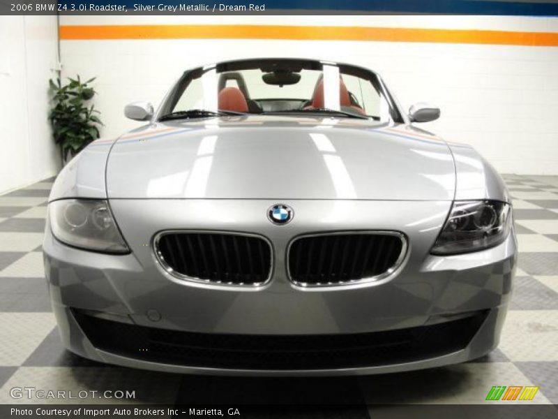 Silver Grey Metallic / Dream Red 2006 BMW Z4 3.0i Roadster