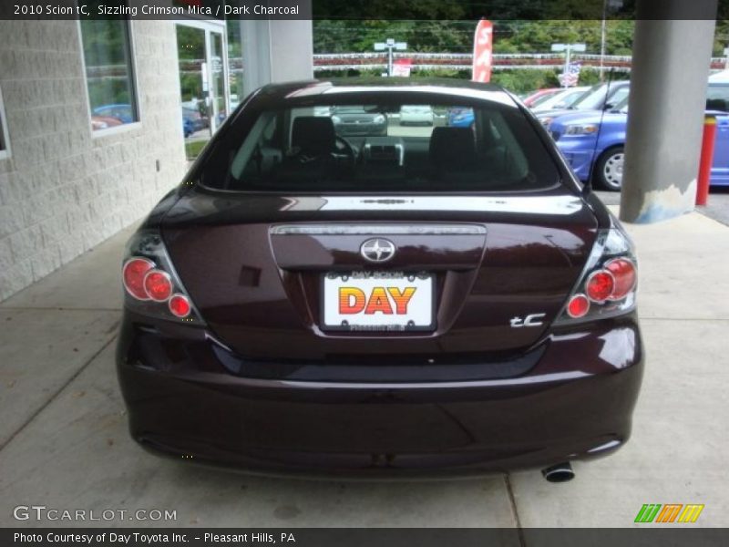 Sizzling Crimson Mica / Dark Charcoal 2010 Scion tC