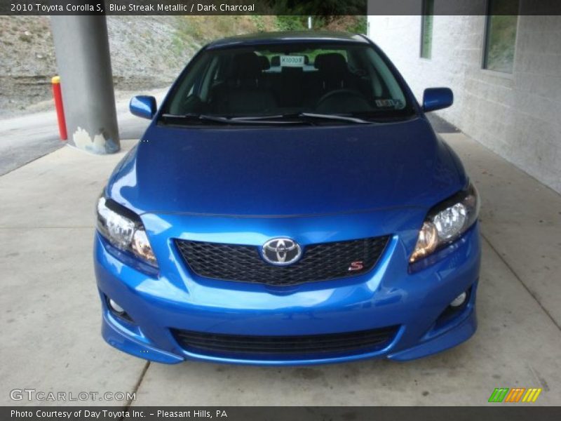 Blue Streak Metallic / Dark Charcoal 2010 Toyota Corolla S