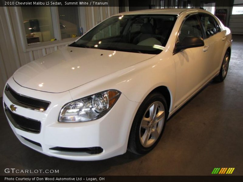Summit White / Titanium 2010 Chevrolet Malibu LS Sedan
