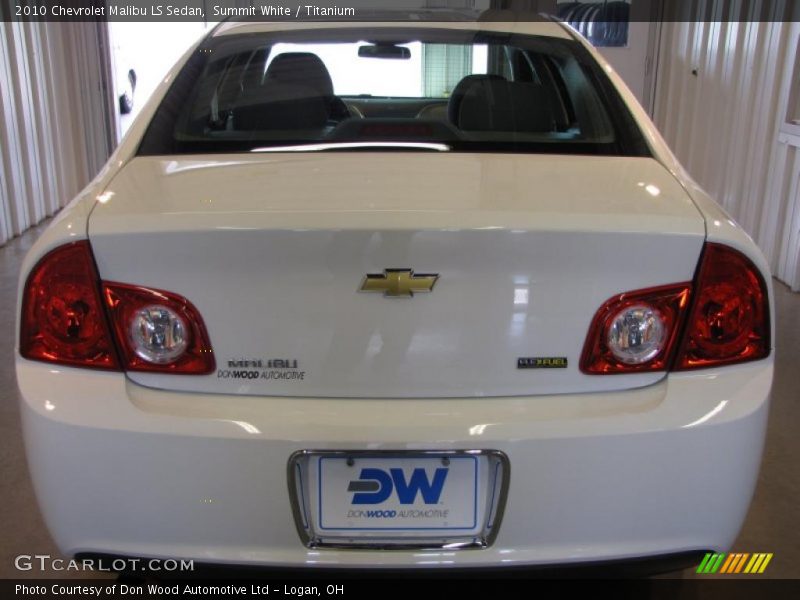 Summit White / Titanium 2010 Chevrolet Malibu LS Sedan