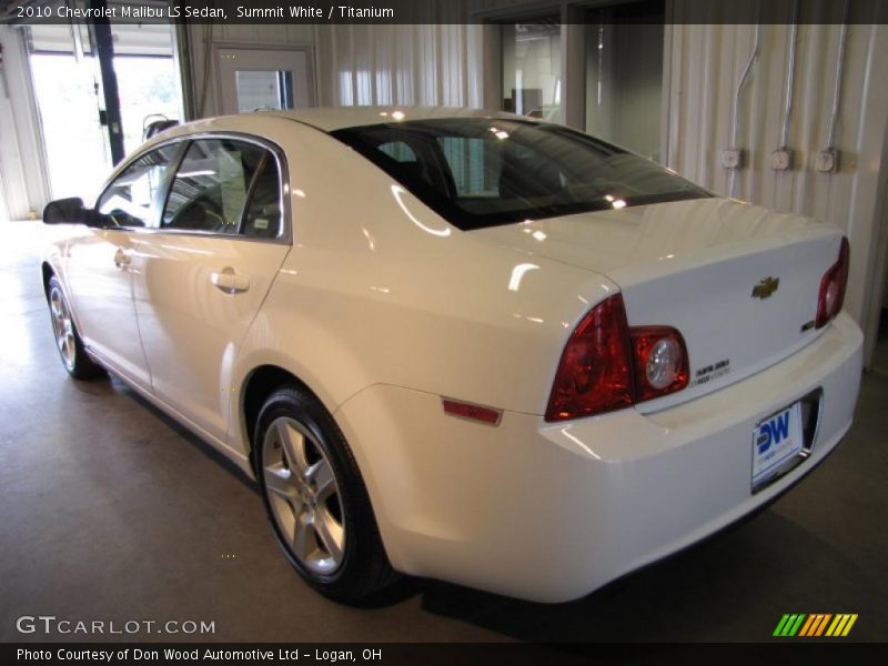 Summit White / Titanium 2010 Chevrolet Malibu LS Sedan