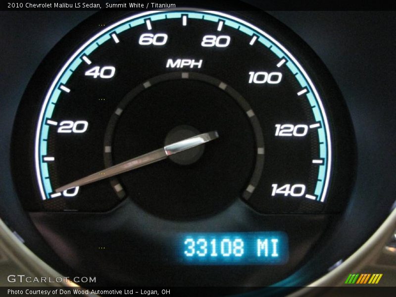 Summit White / Titanium 2010 Chevrolet Malibu LS Sedan