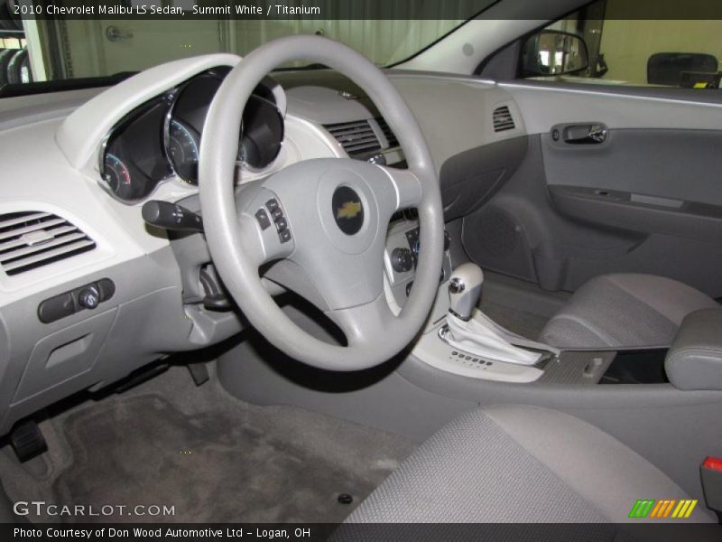 Summit White / Titanium 2010 Chevrolet Malibu LS Sedan