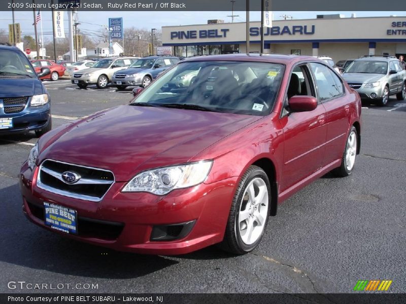 Ruby Red Pearl / Off Black 2009 Subaru Legacy 2.5i Sedan