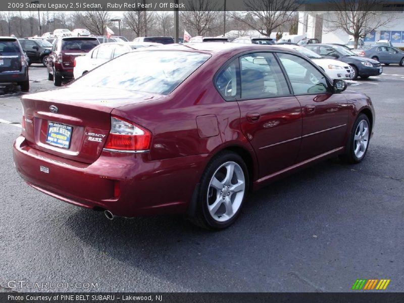 Ruby Red Pearl / Off Black 2009 Subaru Legacy 2.5i Sedan