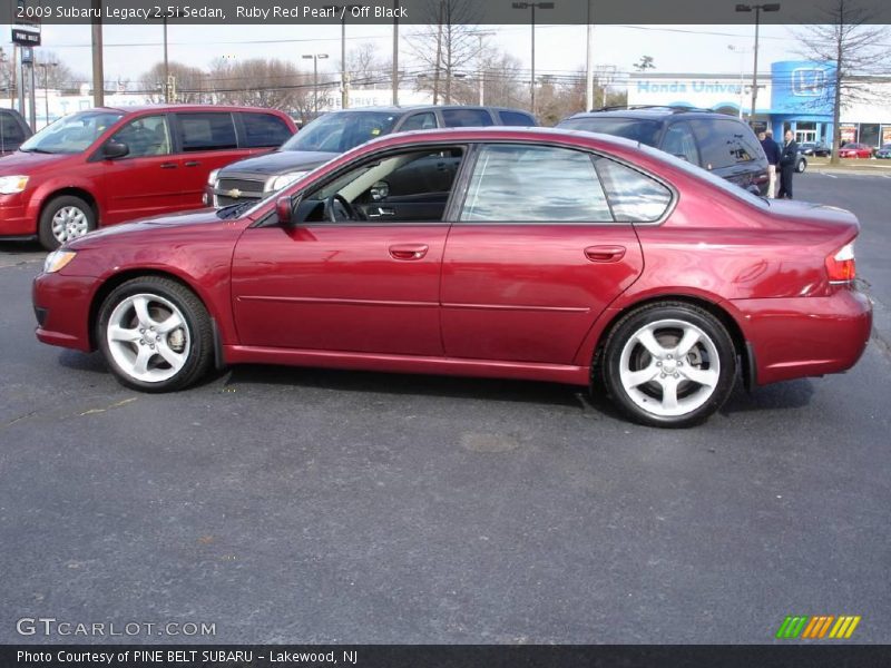 Ruby Red Pearl / Off Black 2009 Subaru Legacy 2.5i Sedan