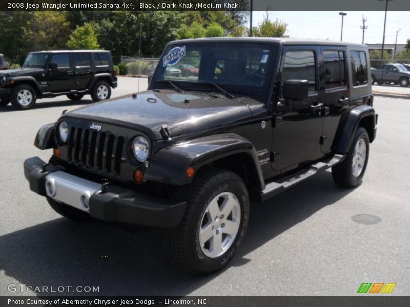 Black / Dark Khaki/Medium Khaki 2008 Jeep Wrangler Unlimited Sahara 4x4
