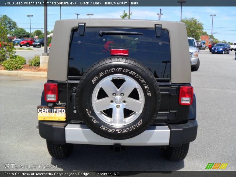 Black / Dark Khaki/Medium Khaki 2008 Jeep Wrangler Unlimited Sahara 4x4