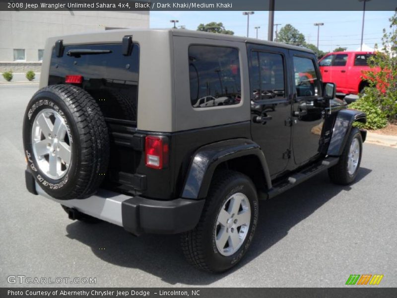 Black / Dark Khaki/Medium Khaki 2008 Jeep Wrangler Unlimited Sahara 4x4