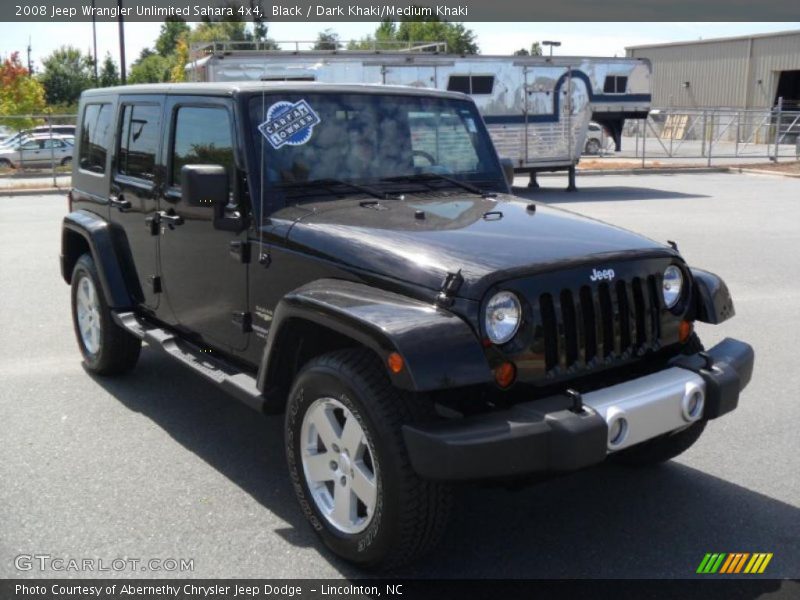 Black / Dark Khaki/Medium Khaki 2008 Jeep Wrangler Unlimited Sahara 4x4