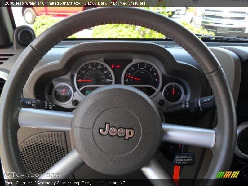 Black / Dark Khaki/Medium Khaki 2008 Jeep Wrangler Unlimited Sahara 4x4