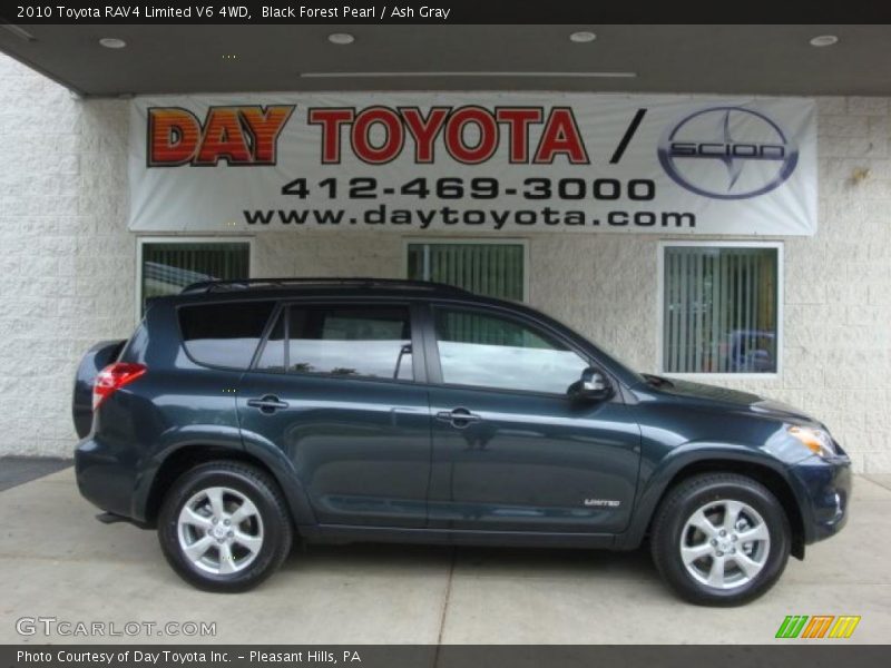 Black Forest Pearl / Ash Gray 2010 Toyota RAV4 Limited V6 4WD