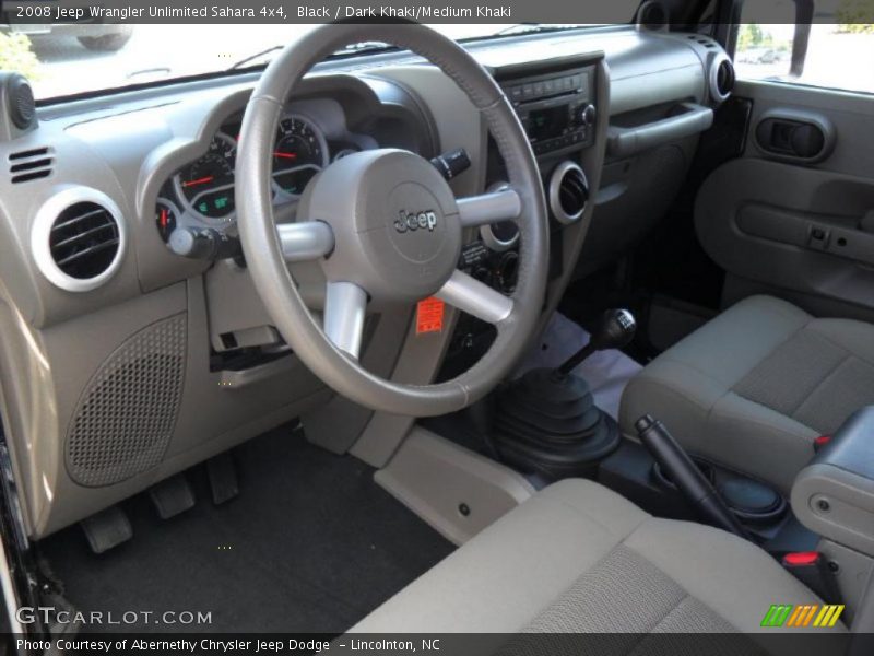 Black / Dark Khaki/Medium Khaki 2008 Jeep Wrangler Unlimited Sahara 4x4