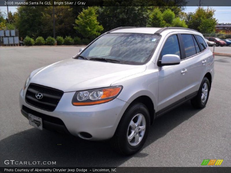 Bright Silver / Gray 2008 Hyundai Santa Fe GLS