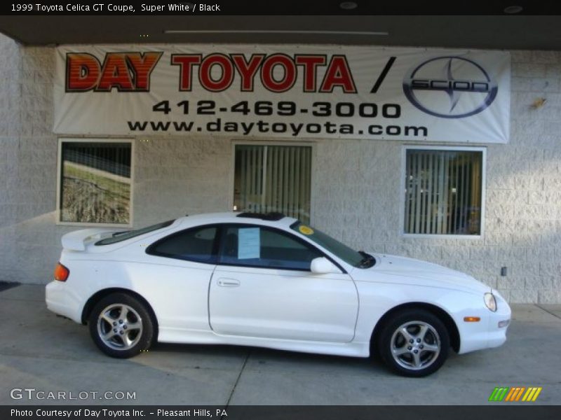 Super White / Black 1999 Toyota Celica GT Coupe