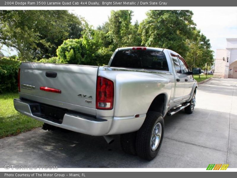 Bright Silver Metallic / Dark Slate Gray 2004 Dodge Ram 3500 Laramie Quad Cab 4x4 Dually
