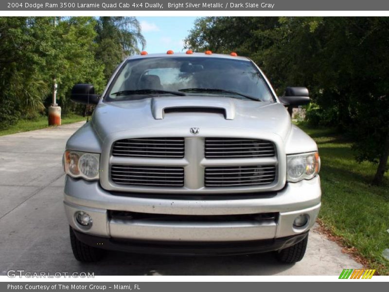 Bright Silver Metallic / Dark Slate Gray 2004 Dodge Ram 3500 Laramie Quad Cab 4x4 Dually