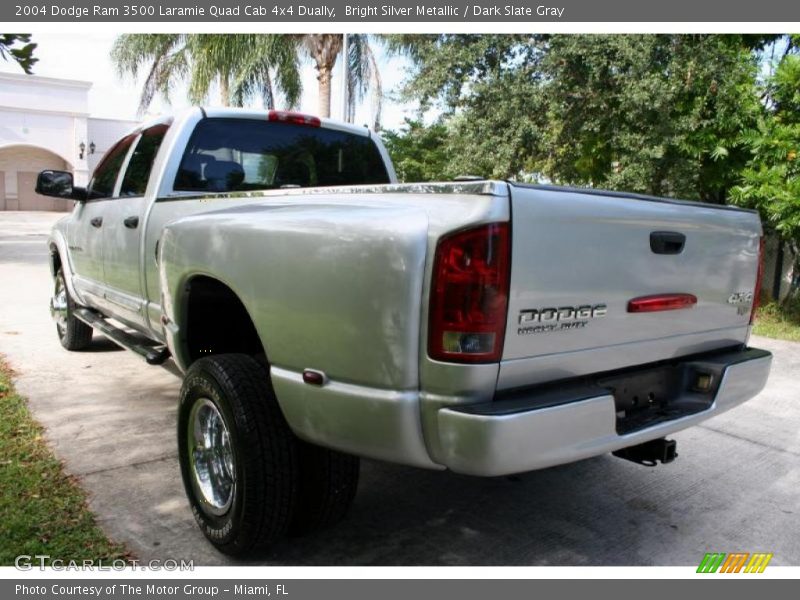 Bright Silver Metallic / Dark Slate Gray 2004 Dodge Ram 3500 Laramie Quad Cab 4x4 Dually