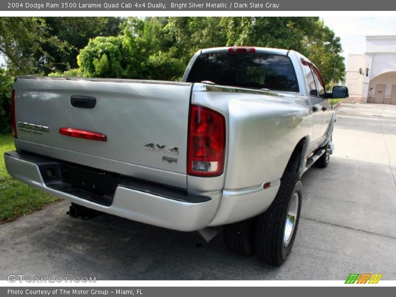 Bright Silver Metallic / Dark Slate Gray 2004 Dodge Ram 3500 Laramie Quad Cab 4x4 Dually
