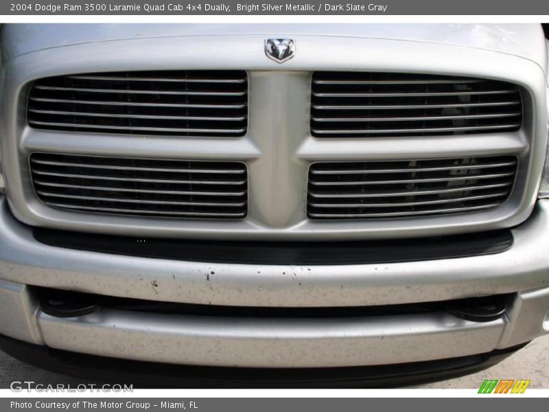 Bright Silver Metallic / Dark Slate Gray 2004 Dodge Ram 3500 Laramie Quad Cab 4x4 Dually