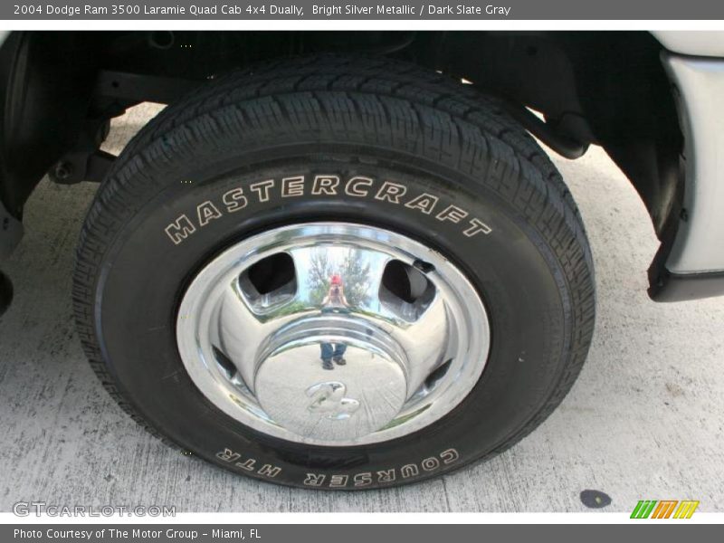 Bright Silver Metallic / Dark Slate Gray 2004 Dodge Ram 3500 Laramie Quad Cab 4x4 Dually