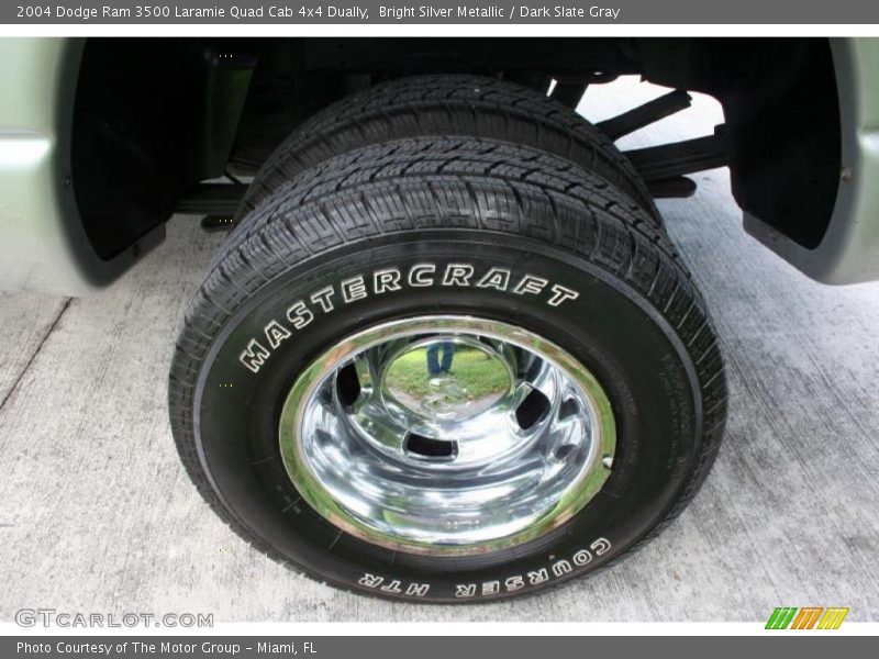 Bright Silver Metallic / Dark Slate Gray 2004 Dodge Ram 3500 Laramie Quad Cab 4x4 Dually