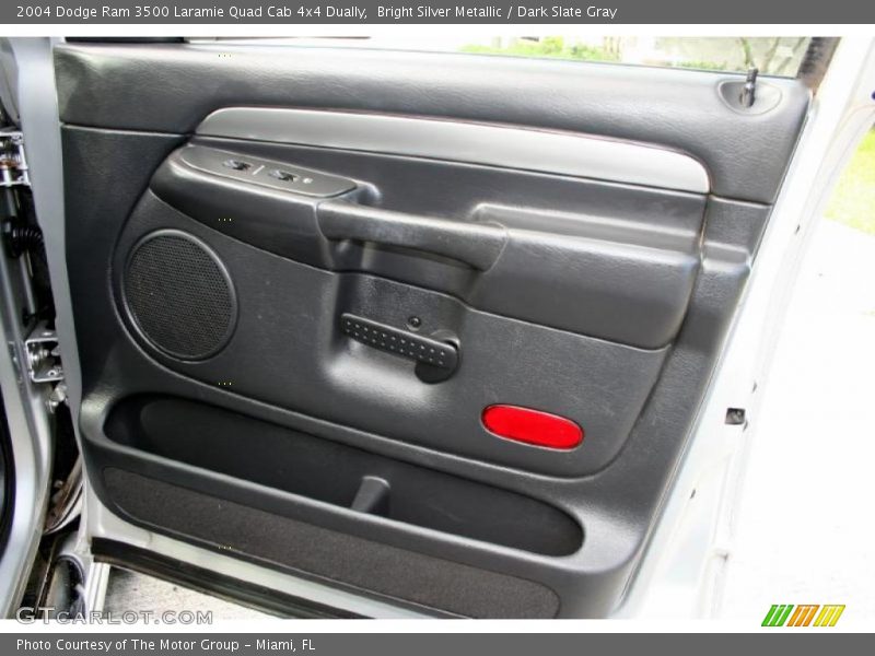 Bright Silver Metallic / Dark Slate Gray 2004 Dodge Ram 3500 Laramie Quad Cab 4x4 Dually