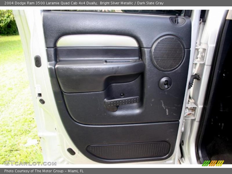 Bright Silver Metallic / Dark Slate Gray 2004 Dodge Ram 3500 Laramie Quad Cab 4x4 Dually