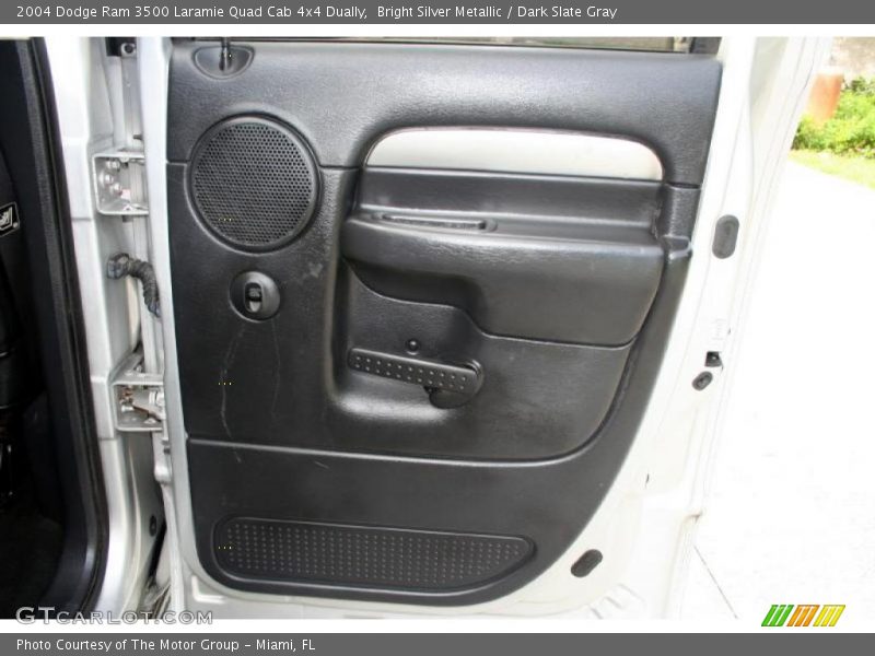 Bright Silver Metallic / Dark Slate Gray 2004 Dodge Ram 3500 Laramie Quad Cab 4x4 Dually