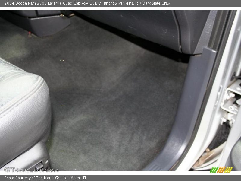 Bright Silver Metallic / Dark Slate Gray 2004 Dodge Ram 3500 Laramie Quad Cab 4x4 Dually