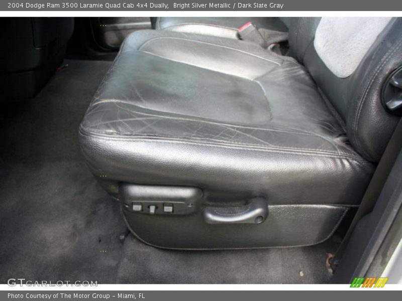 Bright Silver Metallic / Dark Slate Gray 2004 Dodge Ram 3500 Laramie Quad Cab 4x4 Dually