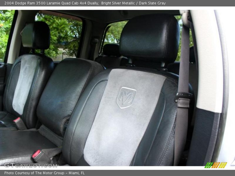 Bright Silver Metallic / Dark Slate Gray 2004 Dodge Ram 3500 Laramie Quad Cab 4x4 Dually