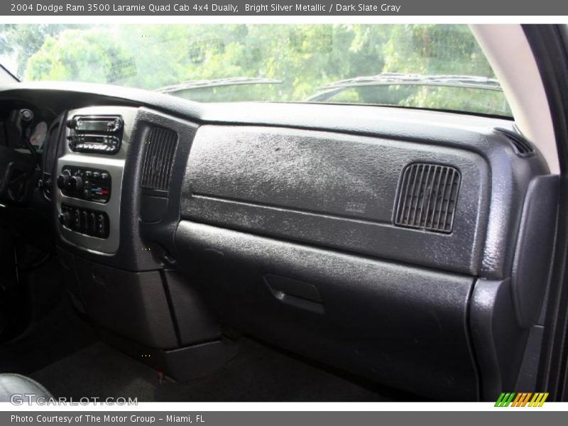 Bright Silver Metallic / Dark Slate Gray 2004 Dodge Ram 3500 Laramie Quad Cab 4x4 Dually