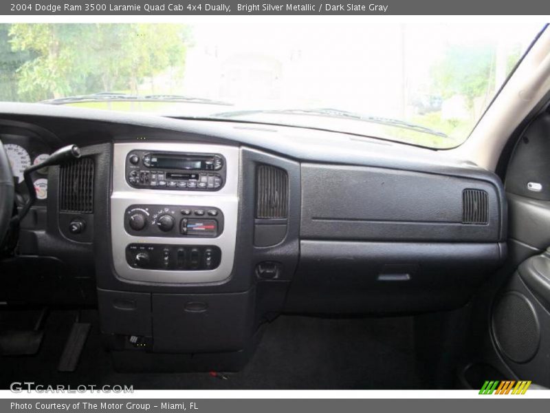 Bright Silver Metallic / Dark Slate Gray 2004 Dodge Ram 3500 Laramie Quad Cab 4x4 Dually