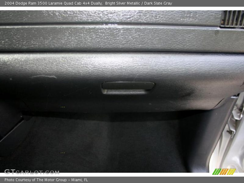Bright Silver Metallic / Dark Slate Gray 2004 Dodge Ram 3500 Laramie Quad Cab 4x4 Dually