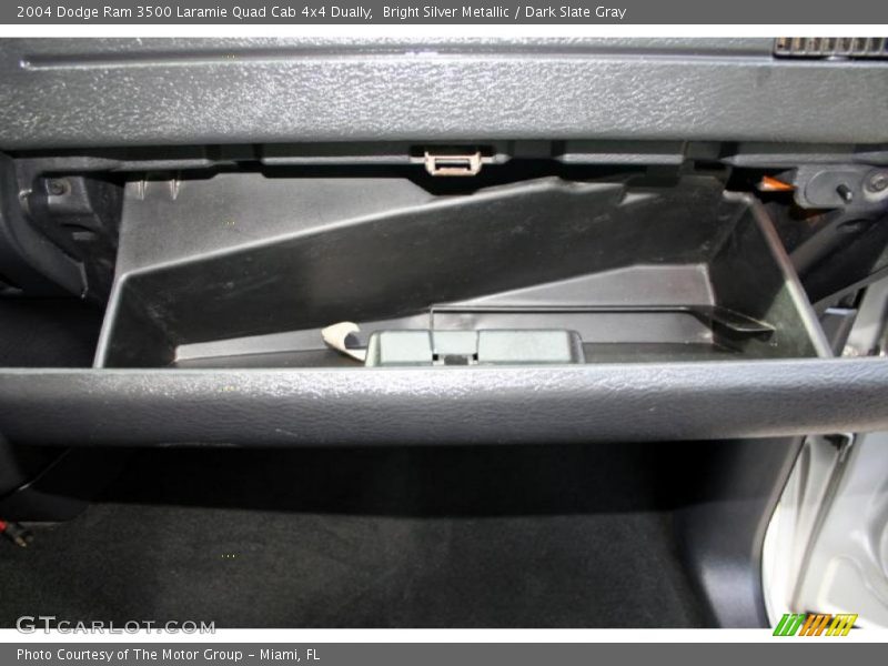 Bright Silver Metallic / Dark Slate Gray 2004 Dodge Ram 3500 Laramie Quad Cab 4x4 Dually