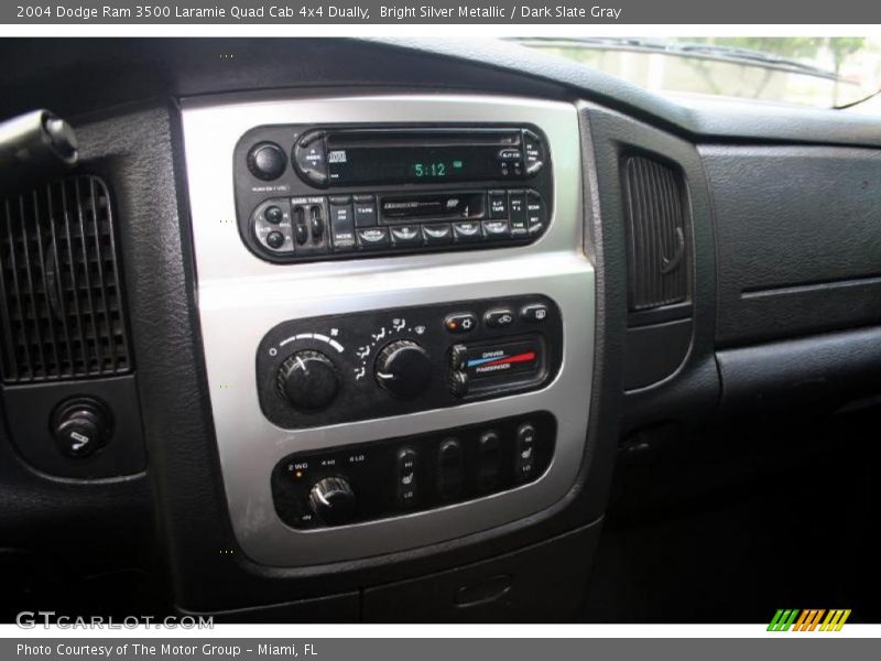 Bright Silver Metallic / Dark Slate Gray 2004 Dodge Ram 3500 Laramie Quad Cab 4x4 Dually