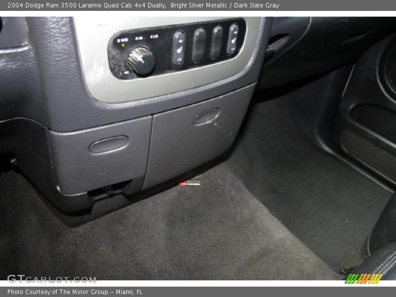 Bright Silver Metallic / Dark Slate Gray 2004 Dodge Ram 3500 Laramie Quad Cab 4x4 Dually