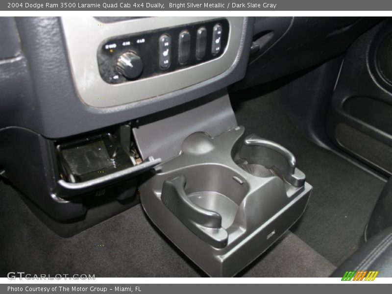 Bright Silver Metallic / Dark Slate Gray 2004 Dodge Ram 3500 Laramie Quad Cab 4x4 Dually