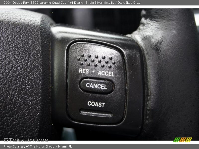 Bright Silver Metallic / Dark Slate Gray 2004 Dodge Ram 3500 Laramie Quad Cab 4x4 Dually